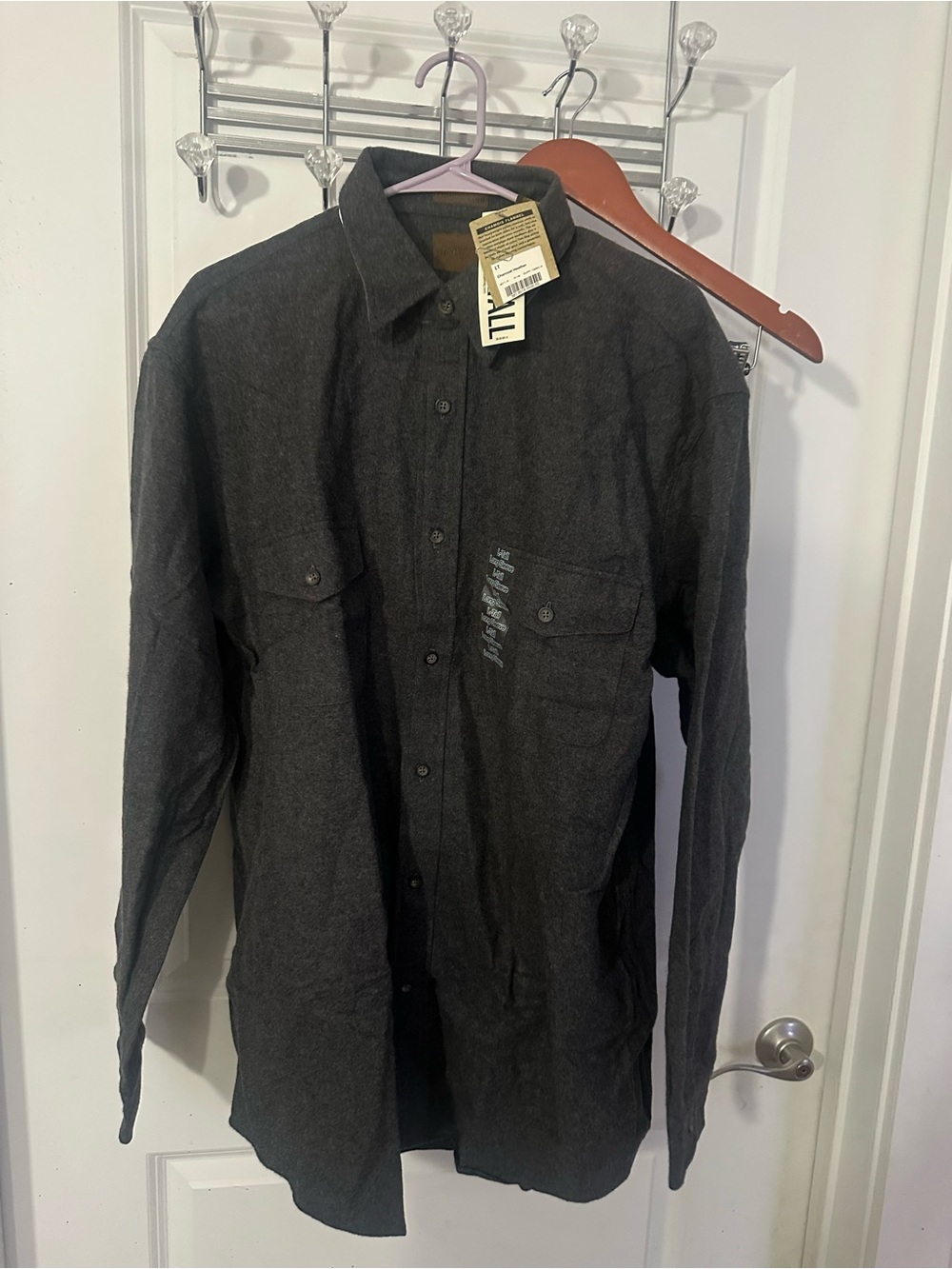 St. John's Bay Charcoal Button-Down Work Shirt